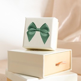 100 PCS Bows for Gift Wrapping, 2.75" Satin Ribbon Bows with Double-Sided Tape, Small Bows for Crafts, Bow Decor, Mini Bows Decorations for Party Baby Shower Birthday Wedding (Green)