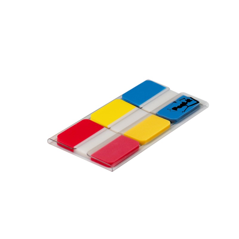 Post-it Tabs, 1 inch Solid, Red, Yellow, Blue, 12 Tabs/Color,