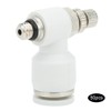 50Pcs Air Flow Control Valve Pneumatic White Adjustment Durable Quick