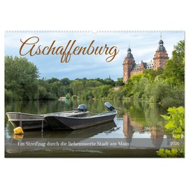 Aschaffenburg - Ein Streifzug durch die liebenswerte Stadt am Main (Wandkalender 2026 DIN A2 quer), CALVENDO Monatskalender: Die Fotografin zeigt ... mit dem mediterranen Flair. (CALVENDO Orte)