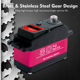 GoolRC Digital Servo 80kg Metal Gear 270° High Torque Digital Servo High Torque Servo Waterproof Replacements for 1/5 HSP HPI RC Car Baja Car