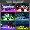 8Pods Segmented Alloy RGB LED Rock Lights for Jeeps Trucks