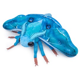 Frankiezhou Home Moth Stuffed Animals Toy, Lifelike Blue Moths Plush 26in, Realistic Soft Big Wing Plushies Figure Gift Collection for Kids