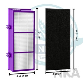 HAPF300AP Filter Compatible with Holmes AER1 HAPF300AP-U4, Bionaire BAP260 BAP815 BAP825 BAP9200, 1 True HEPA + 2 Carbon Pre Filters, Performance Plus Replacement (Purple)