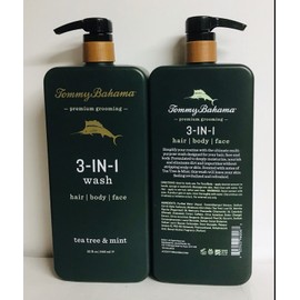 Joccot Brands 2-Pack Tommy Bahama ~ Tea Tree & Mint 3-in-1 Wash for Men 32 fl oz Each