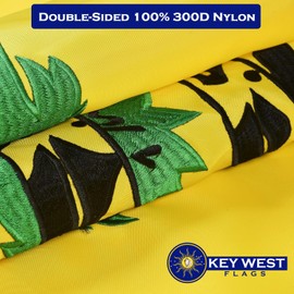 Gadsden Flag with "Don't Tread on Me" Compatible Rattlesnake Flags Embroidered 3'x5' Outdoor Double-Sided Heavy Duty 340D Nylon w/4 Reinforcement Rows of Stitching All-Weather 90x150cm Gadsden Flag For Outdoor/Indoor with 2 Brass Grommets