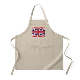 CafePress I'm Bloody Awesome! Union Jack Flag Kitchen Apron with Pockets, Grilling Apron, Baking Apron