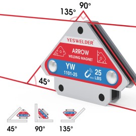 YesWelder 4 pcs 25 LB Arrow Welding Magnets