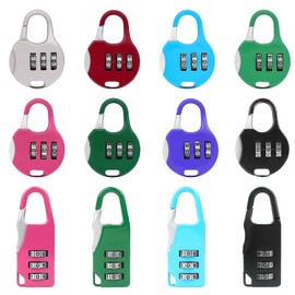 Pack of 12 Mini Combination Locks, Anti-Theft Combination Locks, Backpack Combination Locks, Luggage Locks, Cabinet Locks, Suitable for Gyms, Schools and Private Homes