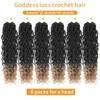 Ombre Faux Locs Crochet Hair 24 Inch 6 Packs Goddess