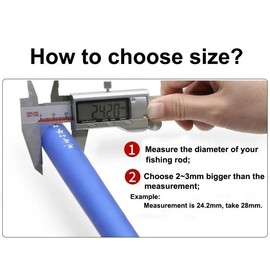 Fish Scale Pattern Heat Shrink Sleeve Wrap Fishing Bulding Handle Cork Rod Grip with Non Slip Waterproof and Insulation 1 Meters 8 Color 6 Size Choice Durable Repair (Black, 1M-30MM)