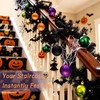 50ct Halloween Ornaments Tree Decoration, Black Green Orange Purple