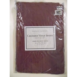Platinum Collection Crushed Voile Sheer 1 Rod Pocket Panel 50"W x 95"L -Amethyst