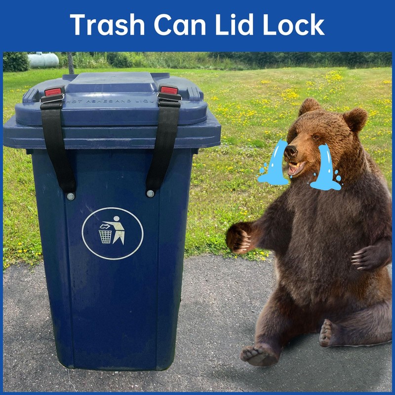 KOMOHOM Trash Can Locks for Animals, (2PCS) Raccoon Bear Proof