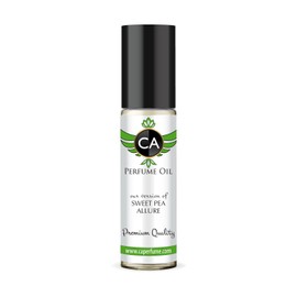 CA Perfume Originals Sweet Pea Allure Unisex Fragrance Oil Green Scent Long Lasting Perfumes for Women & Men Travel Size TSA Ready Mini Parfum Body Oil Roll-on 0.33 Fl Oz 10ml