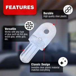 Amazing Drapery Hardware Wand Tip with Eyelet for Wood Wands, 6 Pack – Durable Plastic Replacement Wand Tips for Horizontal Blinds, Vertical Blinds, and Exterior Window Shutters