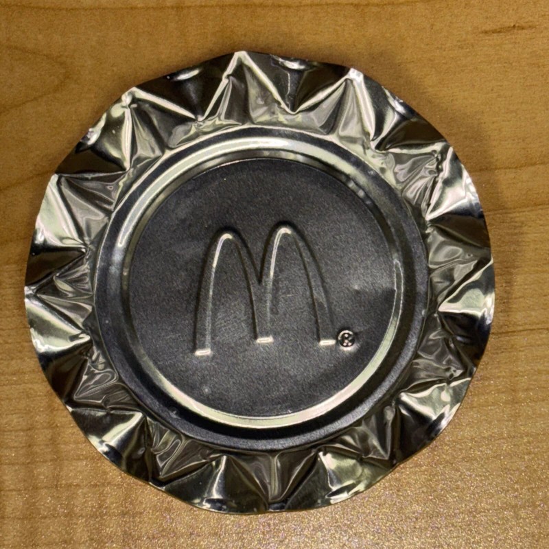 McDonald's Vintage McDonald's "Un-Used" Aluminum Tin Ashtray 1980’s 4” Diameter