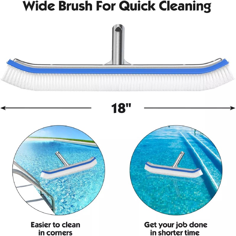 Nicecho 72" long pole Swimming Pool cleaning Brush + 18"