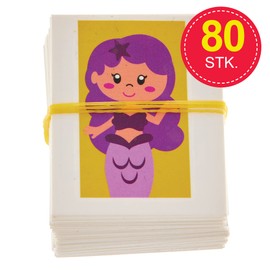 Baker Ross FX794 Mermaid Tattoos - Pack of 80 Kids Party Bag Fillers