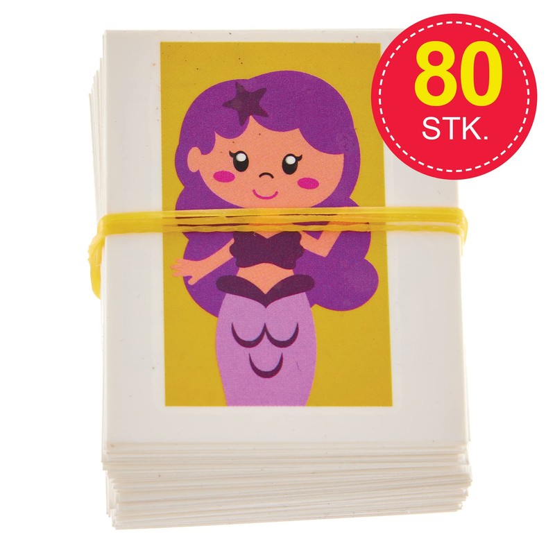 Baker Ross FX794 Mermaid Tattoos - Pack of 80 Kids