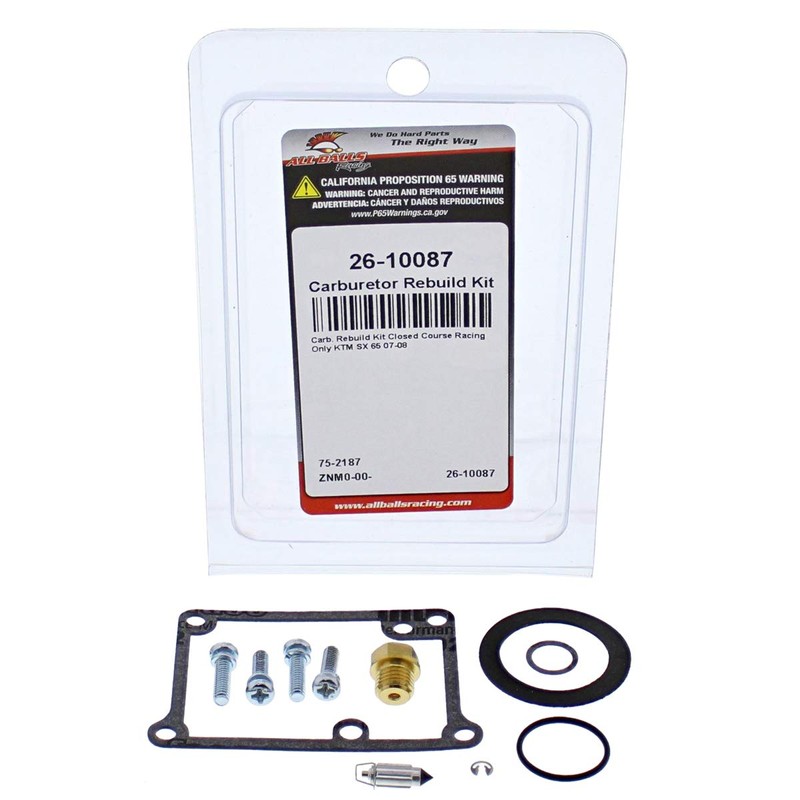 All Balls 26-10087 Carburetor Rebuild Kit Compatible With/Replacement For KTM