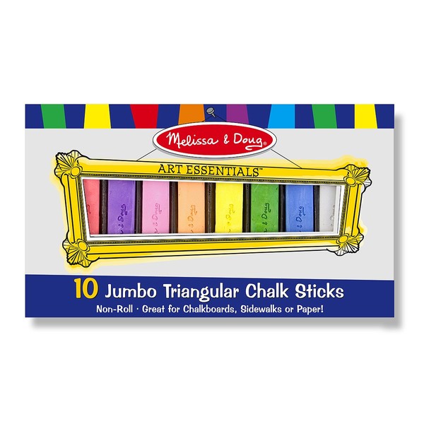 Melissa & Doug 10 Jumbo Triangular Chalk Sticks