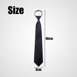 BEIBXHQQ 1 Piece No Knot Tie, Men's Tie, Pre-Tied Men's Tie, Adjustable Tie, Black Slim Tie, Suitable for Wedding Ceremony Dance