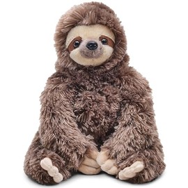 Bearington Speedy Plush Three Toed Sloth Stuffed Animal, 12 inches