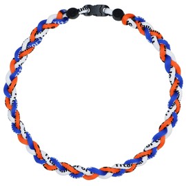 SUPBOMM Baseball Rope Necklaces, League Team Colors Braided Necklace, Baseball Team Gifts, Mets