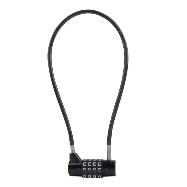 RiNTREE Long Shackle Combination Lock with 15 inch Steel Cable,