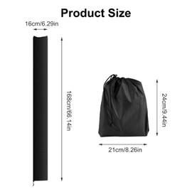 Rotary Airer Protective Cover, Rotary Airer Protective Cover, with Zip, 420D Waterproof, Winterproof, UV Resistant, Outdoor Garden, Compatible with Leifheit Brabantia (168 x 16 x 16 cm)