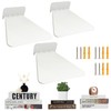 chic2click Invisible Bookshelf Set of 3 White Floating Bookshelves Metal