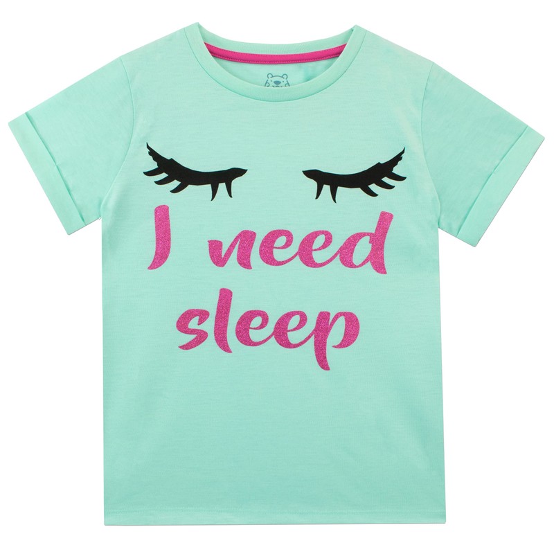 Harry Bear Girls Pyjamas I Need Sleep, pink