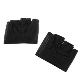 M Unisex Black Half Training with 4 Finger Gloves Non-Slip Rope Climbing Kettle Bell Weight Lifting Strength Training