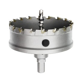 Meccion Hole Saw Carbide Drill, High-Quality TCT Metal Hole Saw Drill Bit for Stainless Steel, Iron, Alloy, Wood, Plastic (95 mm)