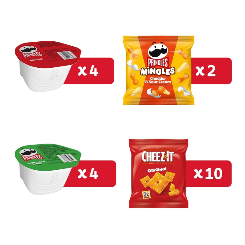 Cheez-It and Pringles Snacks, Grab and Go, Variety Pack, 17.04oz