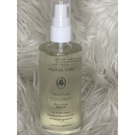 OLIVIA CARE TAHITIAN COCONUT NOURISHING BODY OIL FOR ALL SKIN TYPES HYDRATES 4FL