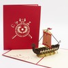 Viking Ship 3D Pop-Up Card – Perfect for Father's Day,