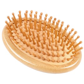 Wooden Massage Comb, Bamboo Scalp Massager, Wooden Hair Brush, Scalp Brush Without Handle, Round Portable Bamboo Comb, Antistatic Air Cushion Comb, Brush Comb, Mini Hair Brush