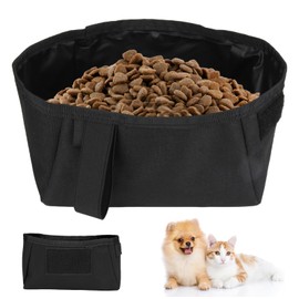 WOUYTPE Hundenapf Faltbar, Faltbarer Hundenapf, Hundenapf Unterwegs für das Camping im Freien oder die Fütterung Beim Spaziergang Mit dem Hund, Leicht zu Verstauen (Wasserdicht und Faltbar)