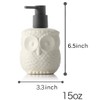 123Arts Ceramic Owl Shape Soap Dispenser Soap Bottle Lotion Bottle