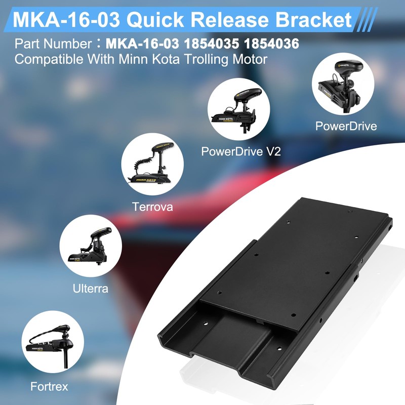 1854035 MKA-16-03 Trolling Motor Quick Release Bracket Trolling Motor Mount