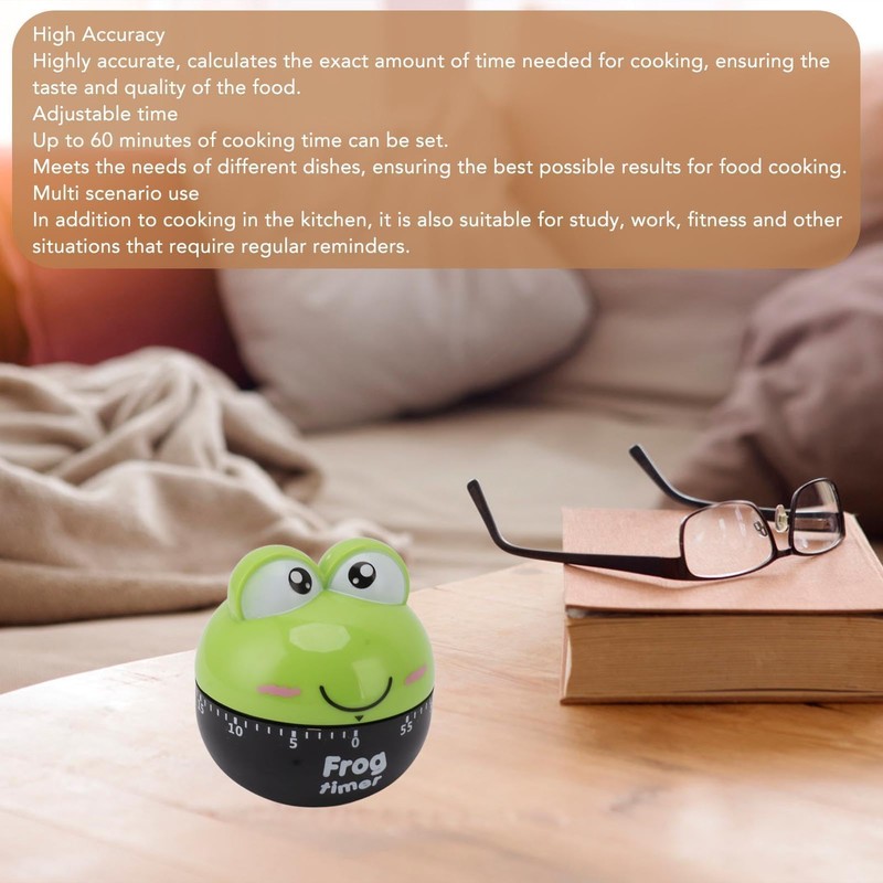 2 x Kitchen Timer, Machine Timer, Frog Shape Kitchen Timer,