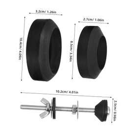 Outanaya 1 Set Toilet Tank Repair Parts Metal Bolts for Toilet Tank Rubber Metal Toilet Tank Bolts Toilet Tank Bolt Screw for Toilet Tank Top
