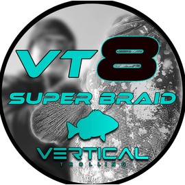 VERTICAL TROLLING VT8 Multicolor Braided Fishing Line (547yd (500mt), 36LB (0,26mm - PE 2,5))