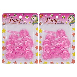 24 Pcs Hair Clips Barrettes Colorful Two Tone Head Pins Accessories for Kids Children Girls Toddlers Women All Ages (Pink/White)