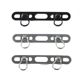 3 Pieces Metal Phone Tether Tab, Hanging Double Buckle Ring Phone Tether Tab, Thin and Strong, Can Prevent Falling and Loss (Black, Primary Color, Silver)