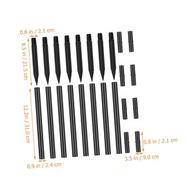 Mipcase Solar Light Ground Stakes Replacement Durable Outdoor Stakes for Garden Walkway Driveway Includes Extension Tubes and Connectors Easy Install Weather Resistant Accessories for