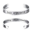 KALVICA Men's Father's Day Gift, Stainless Steel Bracelet with Lettering,