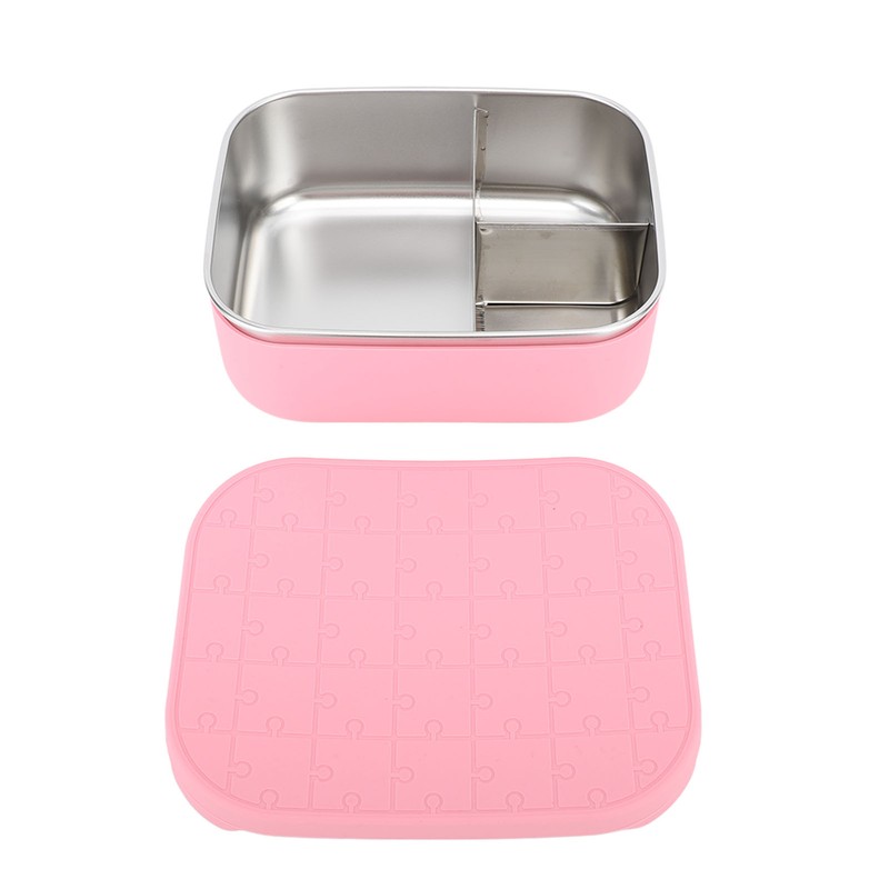 Lunch Box 3 Compartments Leakage Proof 304 Stainless Steel Bento